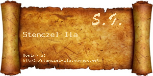 Stenczel Ila névjegykártya